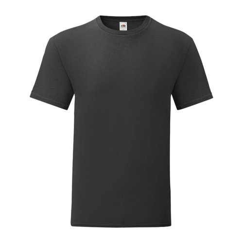 Sort bomulds T-shirt til mnd med korte rmer.