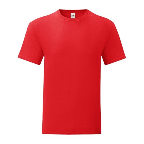 Rd bomulds T-shirt til mnd med korte rmer.