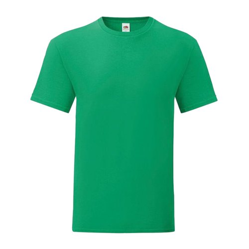 Grn bomulds T-shirt med korte rmer og rund hals.