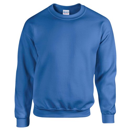 Kongebl herre sweatshirt i bomuldsblanding med rund hals og lange rmer.