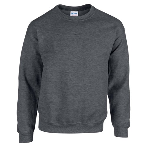 Grmeleret bomuld-polyester herre sweatshirt med rund hals.