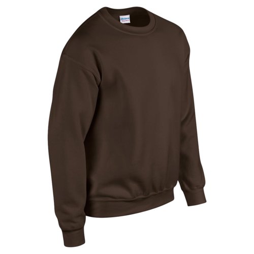Mrkebrun sweatshirt i bomuldsblanding til mnd.
