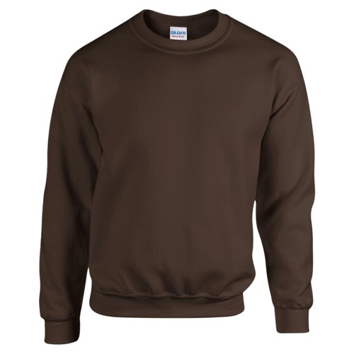 Mrkebrun sweatshirt i bomuldsblanding til mnd.