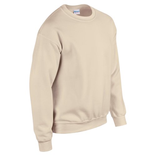 Sandfarvet sweatshirt i bomuldsblanding til mnd.