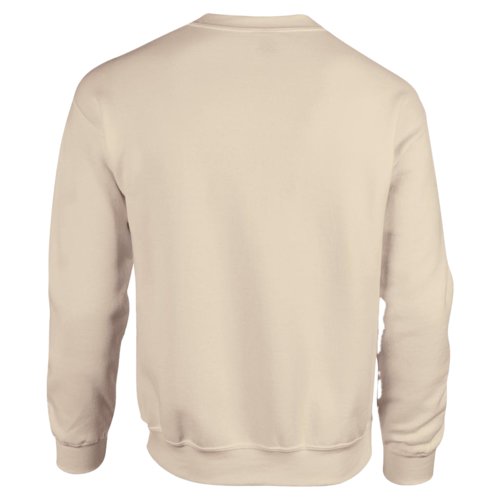 Sandfarvet herre sweatshirt i bomuldsblanding med lange rmer.
