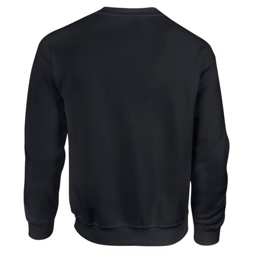 Sort sweatshirt i bomuldsblanding med rund hals.