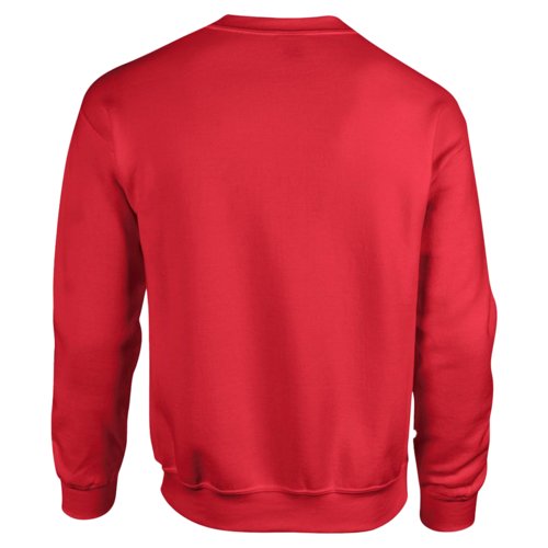 Rd herre sweatshirt i bomuldsblanding med lange rmer.