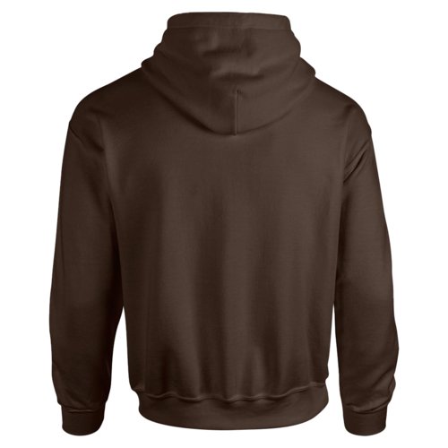 Mrkebrun herrehoodie i bomuld og polyester med htte.