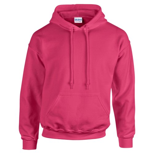 Pink bomuldsblanding httetrje med htte og kngurulomme.