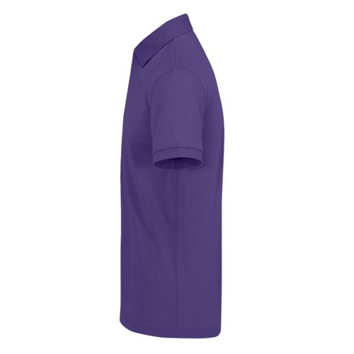 Violet poloshirt i bomuld til mnd med korte rmer og knaplukning.