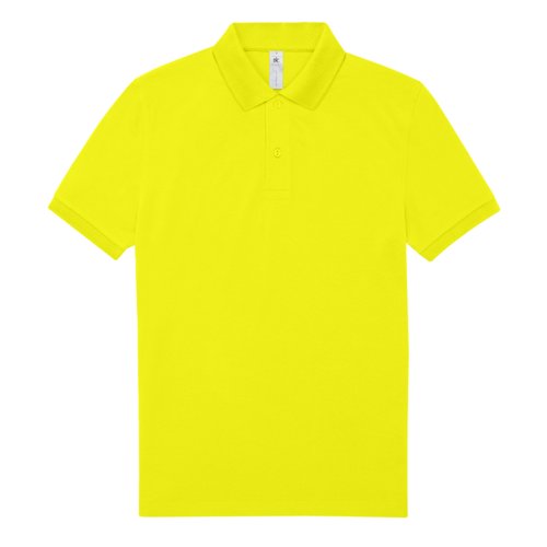 blegrn bomulds polo shirt med kort knapstolpe.
