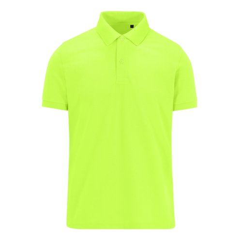 blegrn poloshirt af genanvendt polyester og bomuld til mnd.