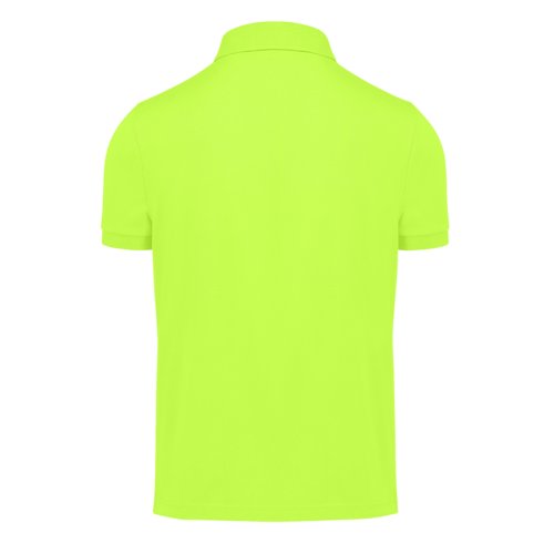 blegrn poloshirt i genanvendt polyester-bomuldsblanding til mnd.