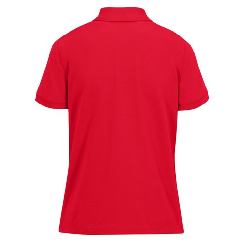 Rd dame polo shirt i bomuld med korte rmer.