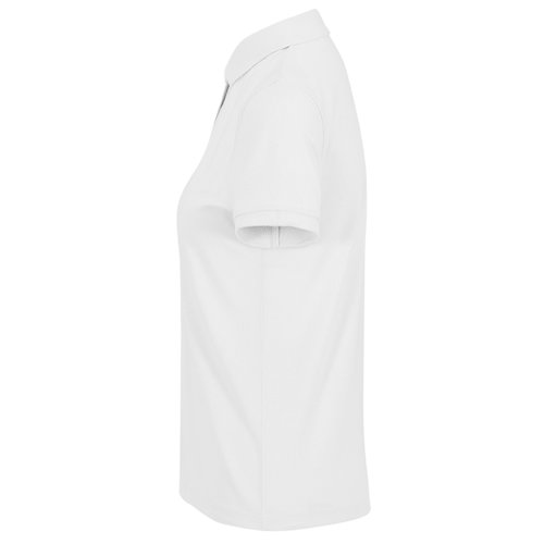 Hvid bomulds polo shirt til damer.