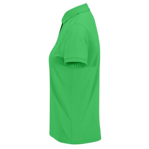 Grn dame polo shirt i bomuld med korte rmer.