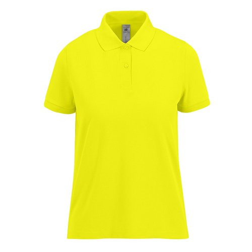 blegrn bomulds polo shirt til kvinder med korte rmer og knaplukning.