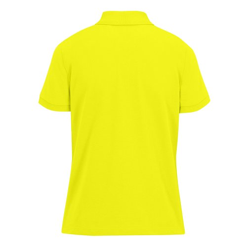 blegrn bomulds polo til damer med en kort knapliste.