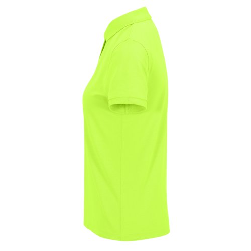 blegrn dame polo shirt lavet af genanvendt polyester og bomuld.
