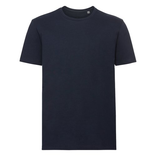Marinebl kologisk bomulds T-shirt med korte rmer.