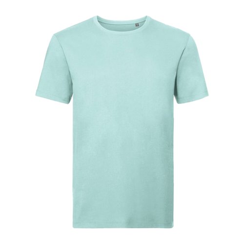 Akvamarin kologisk bomulds t-shirt til mnd med korte rmer.