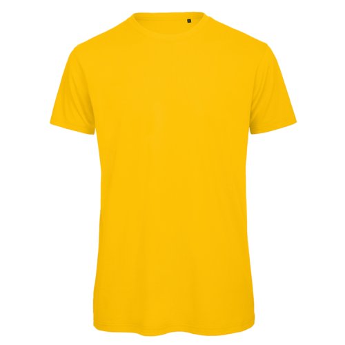 Gylden gul kologisk bomulds-t-shirt med korte rmer.