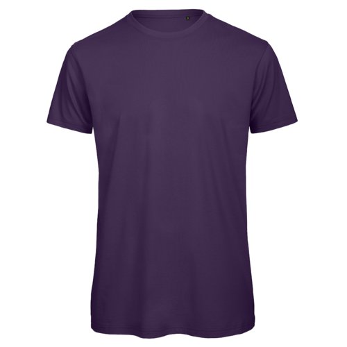 Mrk violet kologisk bomulds T-shirt til mnd med korte rmer.
