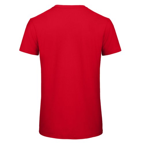 Rd kologisk bomulds T-shirt til mnd med korte rmer.
