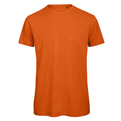 Orange kologisk bomulds T-shirt med korte rmer.
