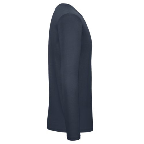 Navybl langrmet T-shirt i bomuld til mnd.