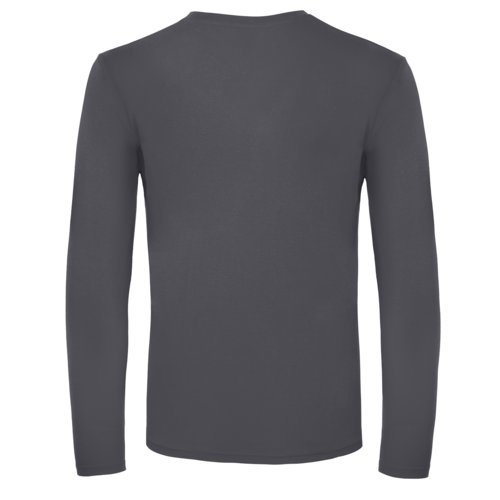 Mrkegr langrmet bomulds T-shirt til mnd.
