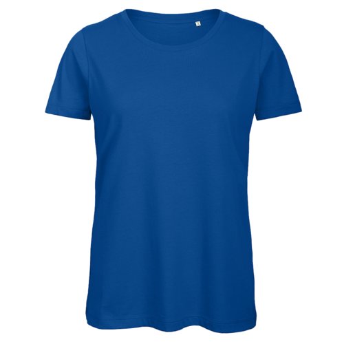 Kongebl kologisk bomulds T-shirt til damer med korte rmer.