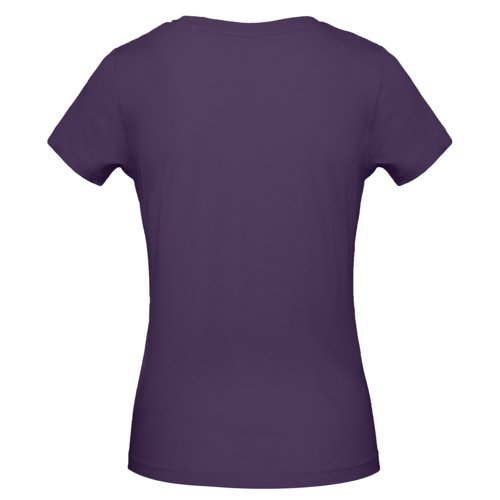 Mrk violet kologisk bomulds t-shirt til damer med korte rmer.