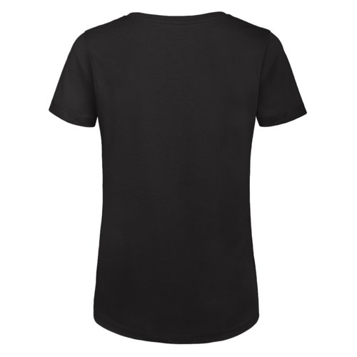Sort dame T-shirt lavet af kologisk bomuld med korte rmer.