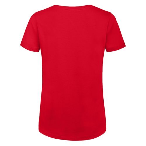 Rd T-shirt i kologisk bomuld med korte rmer og rund hals.