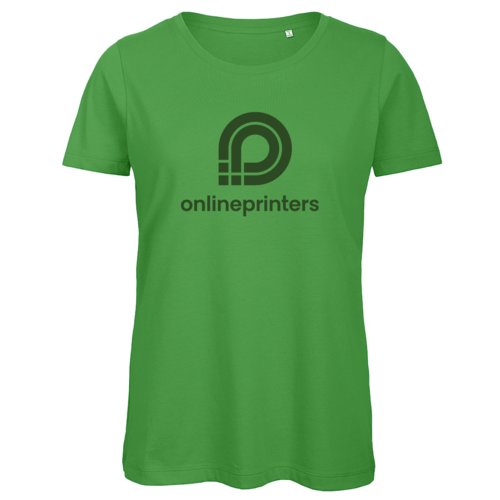 Dame T-shirt i stof med korte rmer.