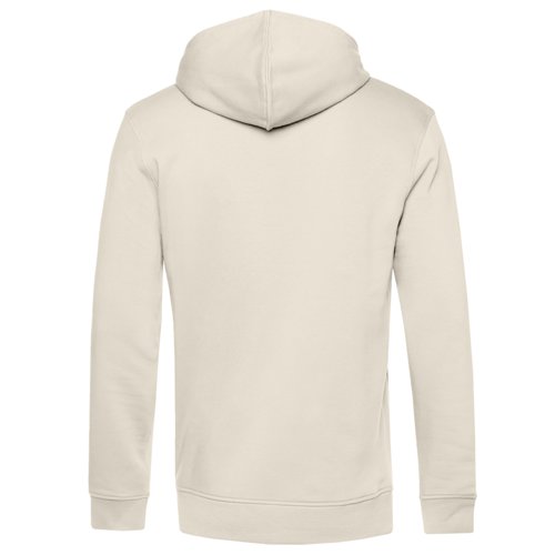 Beige bomuldsblanding httetrje med htte og kngurulomme.