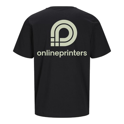 Sort kologisk bomulds T-shirt, unisex pasform.