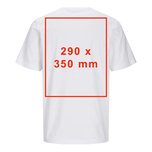 Hvid bomulds T-shirt med korte rmer og rund hals, unisex snit.