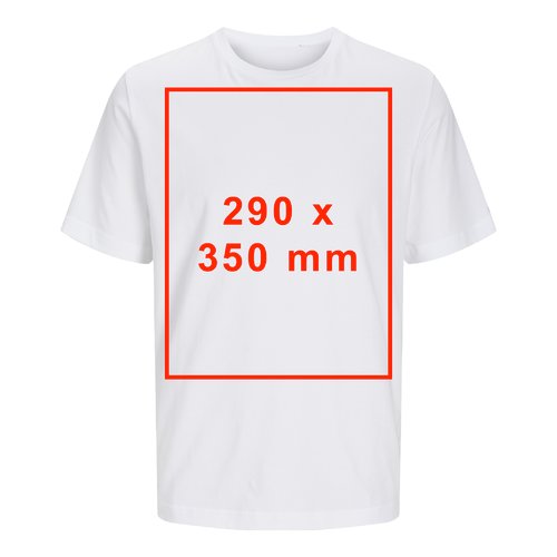 Hvid bomulds T-shirt med korte rmer, unisex.