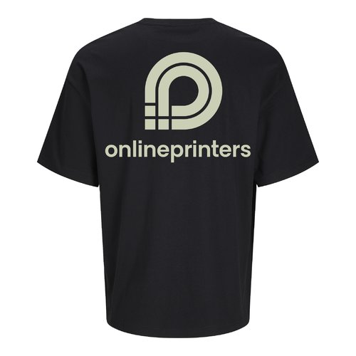 Sort unisex T-shirt i kologisk bomuld med oversized pasform.