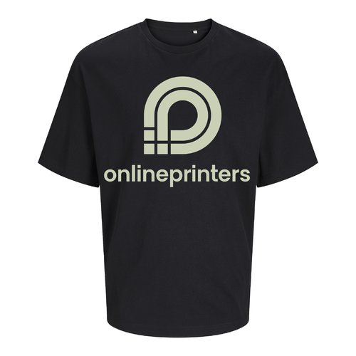 Sort unisex oversized T-shirt i kologisk bomuld.