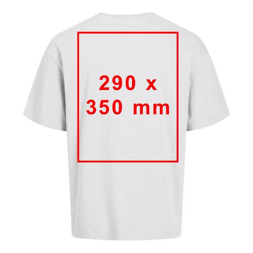 Hvid oversized T-shirt i bomuld, unisex.