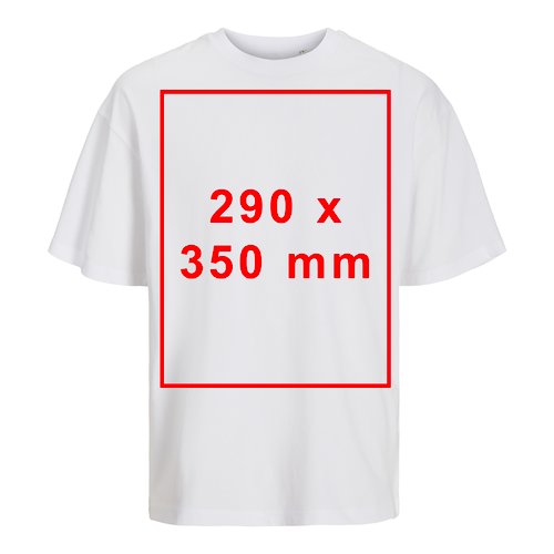 Hvid bomulds oversized t-shirt, unisex.