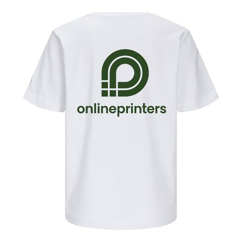 Hvid kologisk bomulds T-shirt til damer med korte rmer.