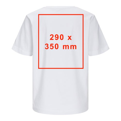 Hvid dame T-shirt i premium materiale med korte ærmer.
