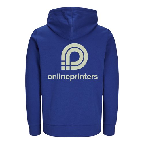 Mrkebl sweatshirtjakke af kologisk bomuld og genanvendt polyester med htte.