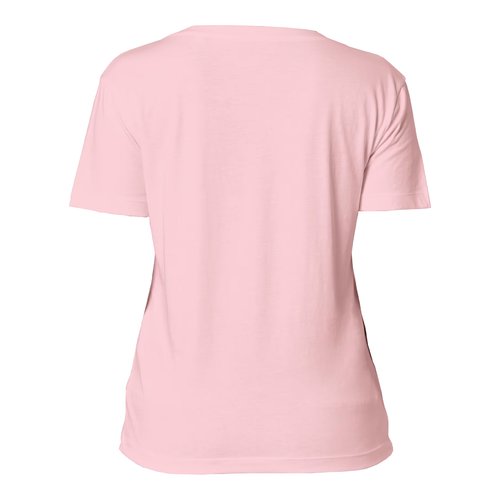 Pink bomulds T-shirt til kvinder med korte �rmer.