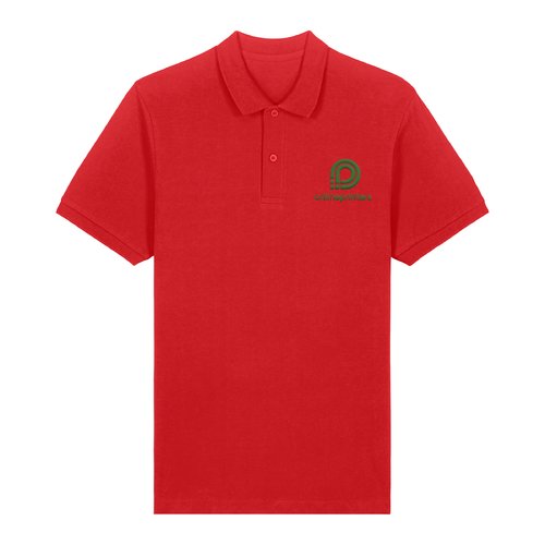 R�d poloshirt i �kologisk bomuld til m�nd.