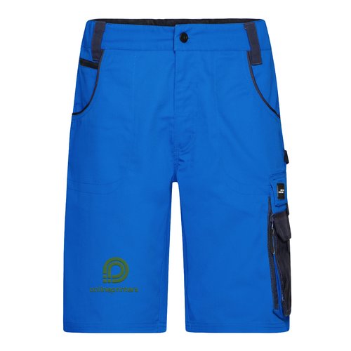 Bl arbejdsshorts i polyester-bomuldsblanding med lommer.